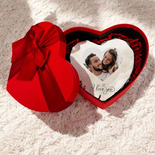 Πέτρινη Κορνίζα Καρδιά με Φωτογραφία - Σ' αγαπώ