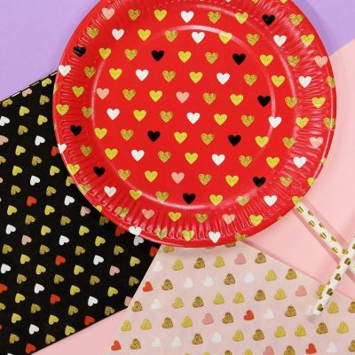 Πιάτα φαγητού Valentine ΧΟΧΟ 6 τεμ