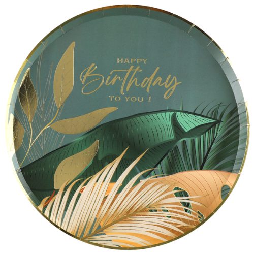 Πιάτα Ζούγκλα  Happy Birthday to you 10 τεμ