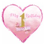 Πινιάτα καρδιά 1st Birthday Girl