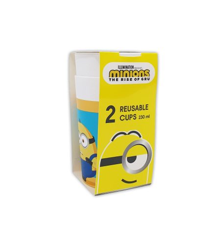 Ποτήρια πολλαπλών χρήσεων Minions Rise of Gru 2 τεμ