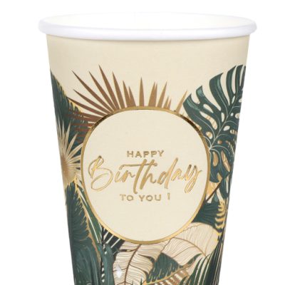 Ποτήρια Ζούγκλα Happy Birthday To You 10 τεμ