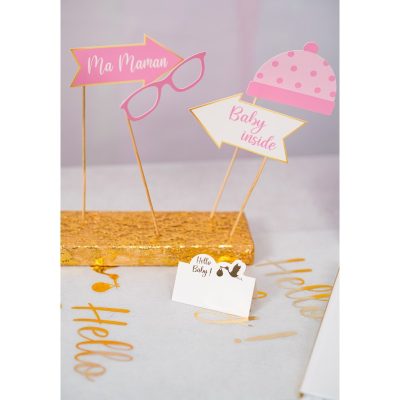 Στικάκια PhotoBooth Baby Shower Girl 11 τεμ