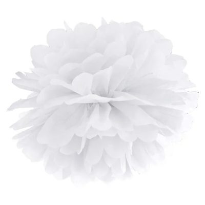 Άσπρο χάρτινο Pom Pom