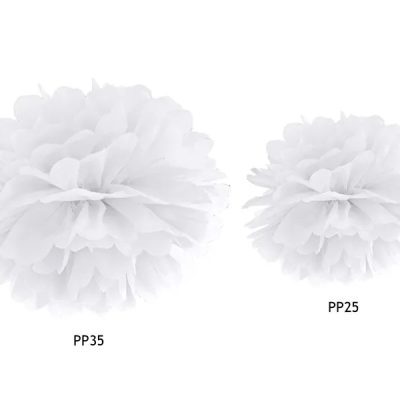 Άσπρο χάρτινο Pom Pom