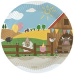 Χάρτινα Πιατάκια Ζωάκια της Φάρμας 8 τεμ