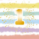 Χαρτοπετσέτες φαγητού 1st Birthday - Rainbow 16 τεμ