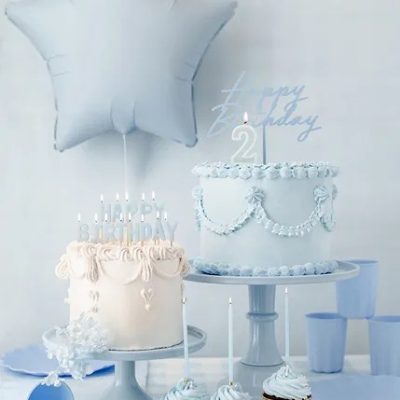 Γαλάζια Κεράκια Happy Birthday13τμχ