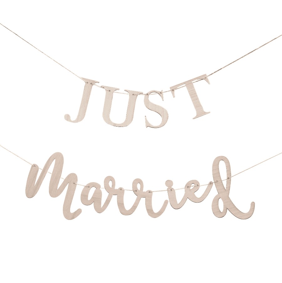 Γιρλάντα ξύλινη - Just Married 1.5m Γιρλάντα ξύλινη - Just Married 1.5m