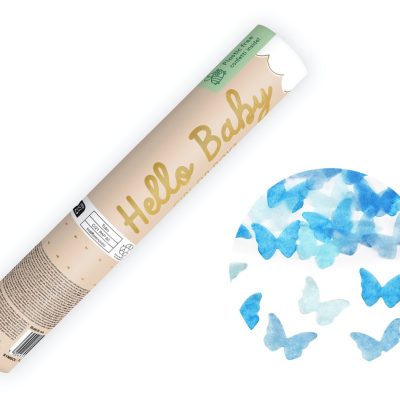 Κανονάκι με κομφετί Πεταλούδες για Gender Reveal