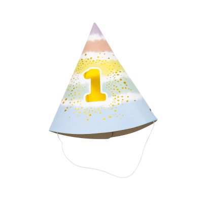 Καπελάκια πάρτυ 1st Birthday - Rainbow 1 τεμ