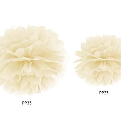 Κρεμ χάρτινο Pom Pom