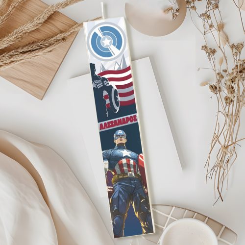 Λαμπάδα Captain America Τυπωμένη