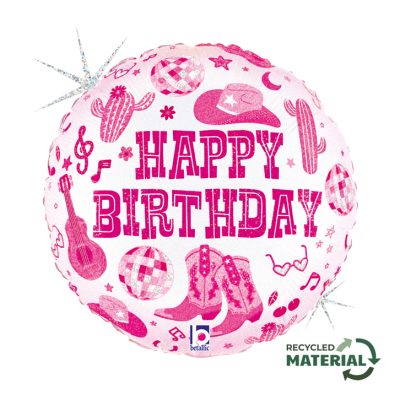 Μπαλόνι Disco Cowgirl 'Happy Birthday' 18