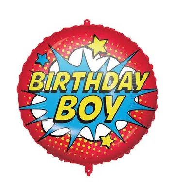 Μπαλόνι γενεθλίων 'Birthday Boy' Superhero 18
