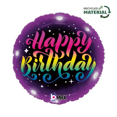 18 Μπαλόνι Neon Happy Birthday