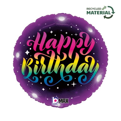 18 Μπαλόνι Neon Happy Birthday