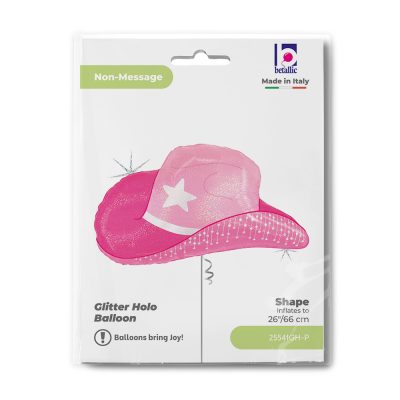 26 Μπαλόνι ροζ Καπέλο Cowgirl