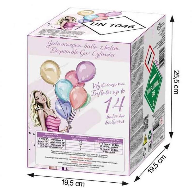 Φιάλη ήλιον για 14 μπαλόνια