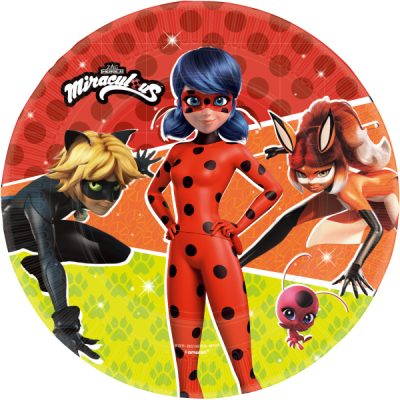 Πιάτα πάρτυ Miraculous Ladybug 8 τεμ