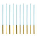 Ψηλά Γαλάζια  Κεράκια τούρτας 12 τεμ