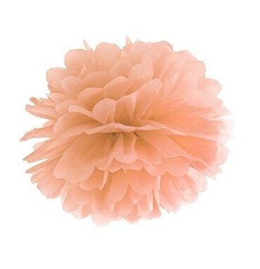 Ροδακινί χάρτινο Pom Pom