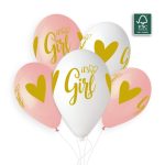 Σετ Μπαλόνια It’s A Girl Χρυσή Εκτύπωση 5 τεμ