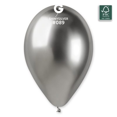 Shiny Ασημί Λάτεξ Μπαλόνια 5 τεμ