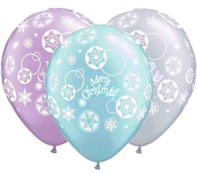 12 Μπαλόνι τυπωμένο σε 3 χρώματα Merry Christmas