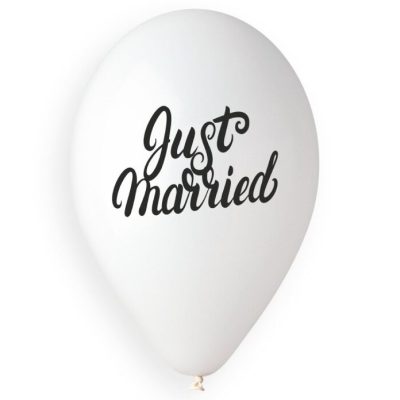 13 Μπαλόνι άσπρο Just Married