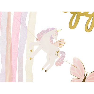 Διακοσμητικό μπάνερ Happy Birthday - Μονόκερος