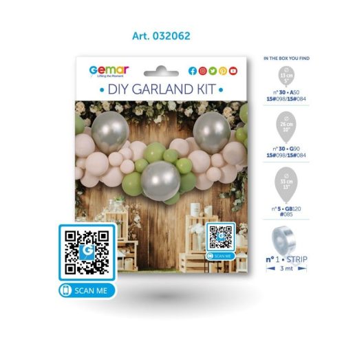 DIY Γιρλάντα με Μπαλόνια Λαδί 65 τεμ