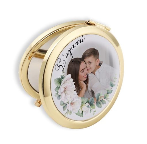 Καθρεφτάκι για Μαμά Με Φωτογραφία Φλοράλ
