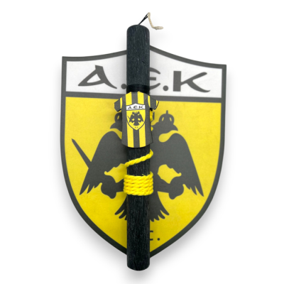 Λαμπάδα AEK Αρωματική με Ξύλινο Κάδρο