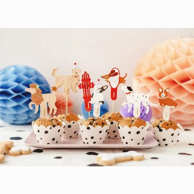 Toppers για Cupcakes Σκυλάκια 7 τεμ