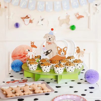Βάση γλυκών & 24 θήκες Cupcake Σκυλάκια