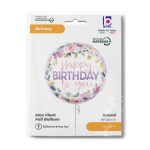 18 Μπαλόνι γενεθλίων φλοράλ watercolor