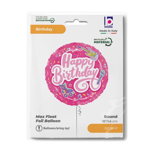 18 Ροζ Μπαλόνι γενεθλίων Pop Star