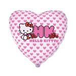18 Καρδια Hello Kitty με ροζ καρδούλες