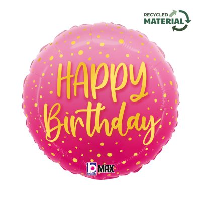 24 Μπαλόνι happy birthday Ροζ