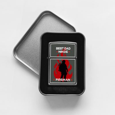 Αναπτήρας Μεταλλικός Τύπου Zippo - Best DAD Πυροσβέστης