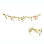 Γιρλάντα Happy Birthday Με Λουλούδια 130 εκ