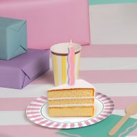 Κεράκια Πολύχρωμα Κυματιστά 6 τεμ