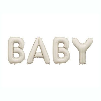 55 Μπαλόνι φράση 'Baby'  - Μπεζ