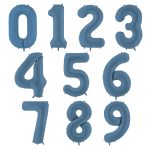 Μπαλόνια Αριθμοί Μπλε Ματ 86 cm - 34″