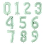 Μπαλόνια Αριθμοί Πράσινο Μέντας 86 cm – 34″