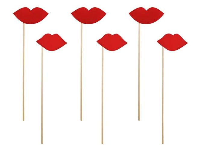 Photobooth Props Χείλη 6 τεμ