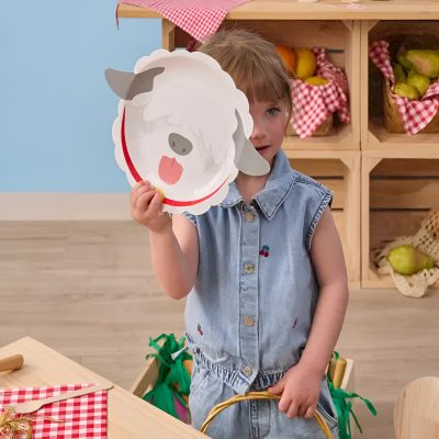Πιάτα Φαγητού Ζωάκια της Φάρμας 3D 6 τεμ