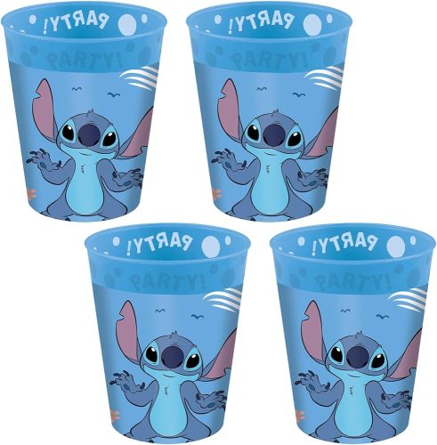 Ποτήρι πολλαπλών χρήσεων - Stitch 4 τεμ