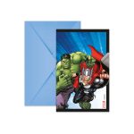Προσκλήσεις πάρτυ Avengers Evergreen 6 τεμ